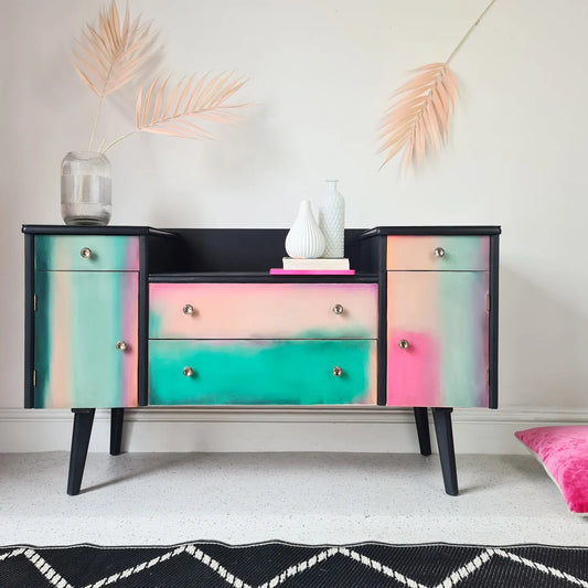 The Dawn Pastel Abstract Sideboard