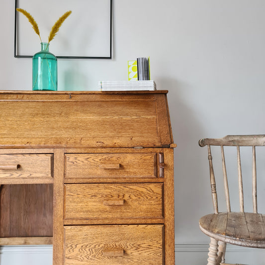 The Charlie Industrial Oak Desk